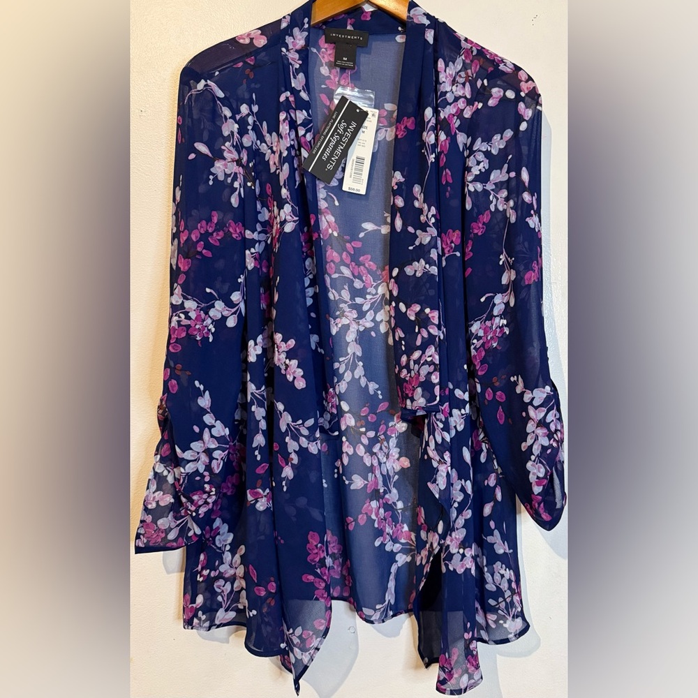New Investments Soft Surroundings Floral Cardigan